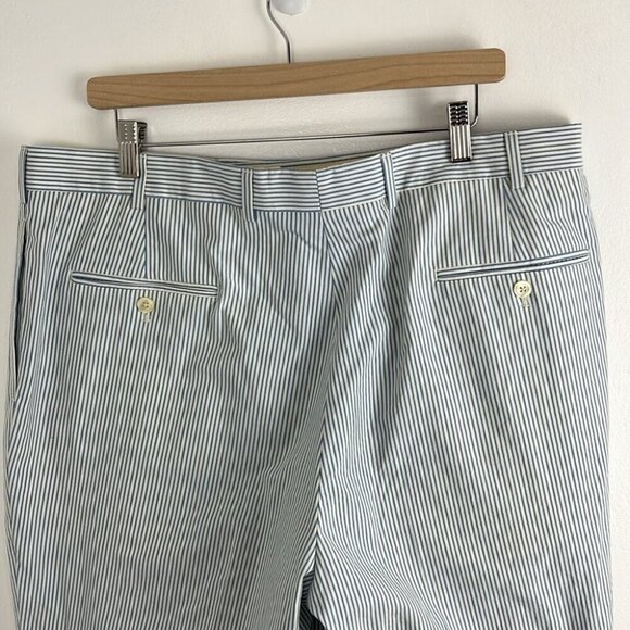 Brooks Brothers 346 Wool-Cotton Blend Lightweight Pinstriped Pants - Picture 6 of 8